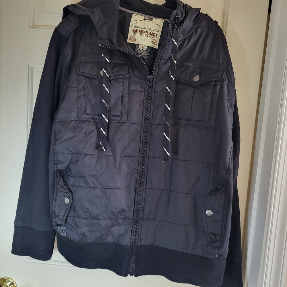 American Rag Men’s Quilted Hooded Jacket